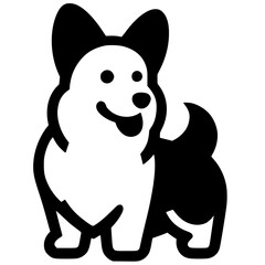 Silhouette of a corgi