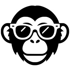 Monkey head silhouette