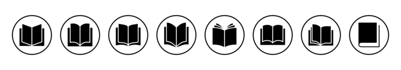 Book icon vector illustration. open book sign and symbol. ebook icon