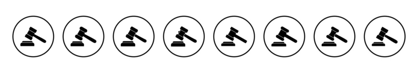 Gavel icon vector illustration. judge gavel sign and symbol. law icon. auction hammer