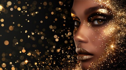 Our elegant makeup banner Perfect for displaying cosmetic products or beauty services in a witty and charming way. Let your brand shine with timeless elegance.