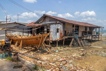 Sea gypsy boat building shed,