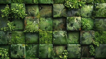 Green entrepreneurship: As tiles align, witness the emergence of a new breed of business leaders dedicated to sustainable energy practices. - obrazy, fototapety, plakaty