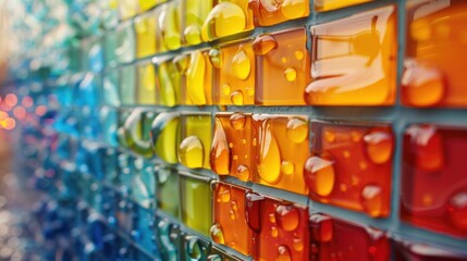 Innovation in motion: Watch as colorful tiles depict the dynamic synergy between business acumen and renewable energy solutions.