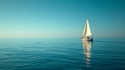 A sailing yacht on calm waters