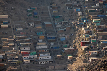 Lima, the capital of Peru, has various neighborhoods and districts, and some of them have informal settlements commonly referred to as "shanty towns" or "slums."