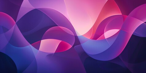 Abstract background with smooth lines in purple and blue colors for elegant design cover or fantasy composition. Gradient include.