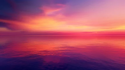 Deurstickers Captivating shades of pink orange and purple steal the show in this gradient sunset background. © Justlight