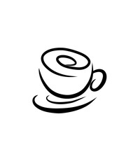 coffee cafe logo illustration design template