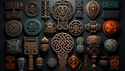 A collection of intricate Celtic knots and patterns - Powered by Adobe