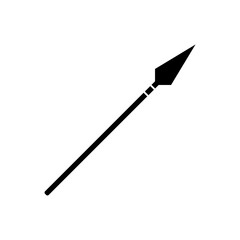 Spear icon. vector flat black illustration on white background..eps