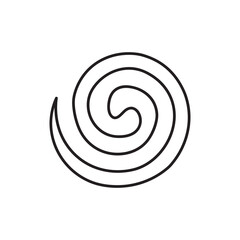 spiral vector icon. spiral sign vector flat liner illustration on white background..eps