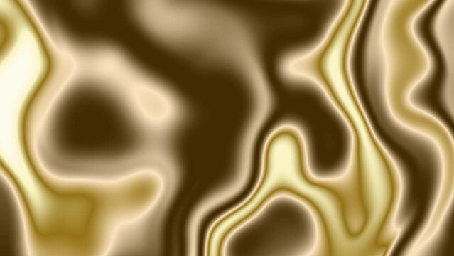 Liquid Gold Abstract Animated Background - Fluid Metallic Patterns with Slow Motion