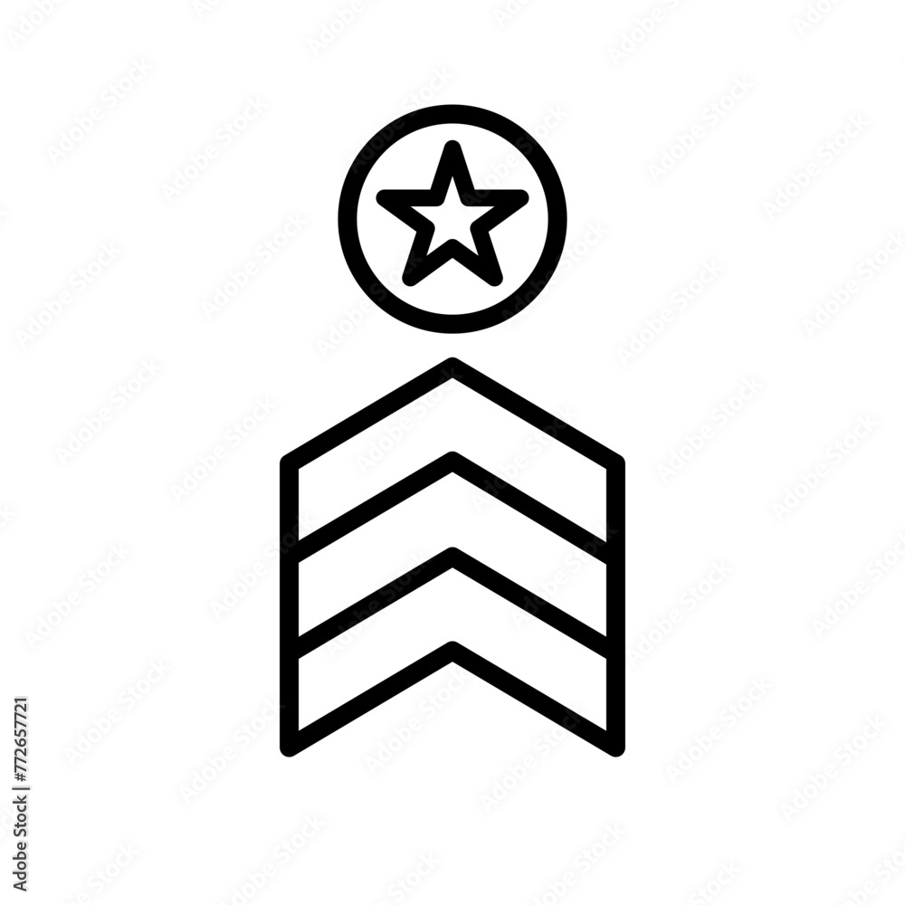 Canvas Prints army rank icon