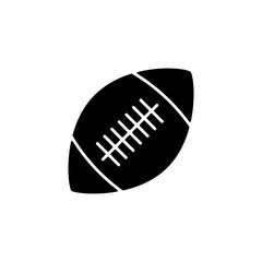 American football icon.vector black flat trendy style illustration on white background..eps