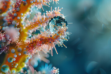 Marine Whirl in Water Droplet