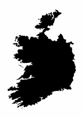 Ireland silhouette map