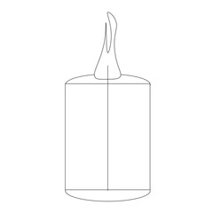 Lit Transparent Candle Outline