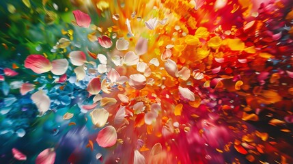 An explosion of petals in all shades of the rainbow signals the start of spring and the renewal of life.