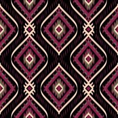 backgroundIkat Flower Pattern Ethnic Geometric native tribal boho motif aztec textile fabric carpet mandalas African