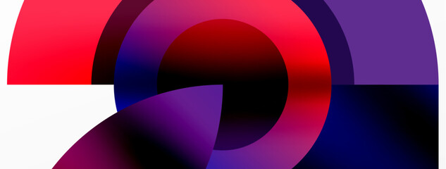 Obraz premium Circle geometric abstract vector background