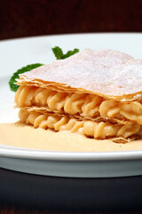 sweet mille feuille in vanilla syrup