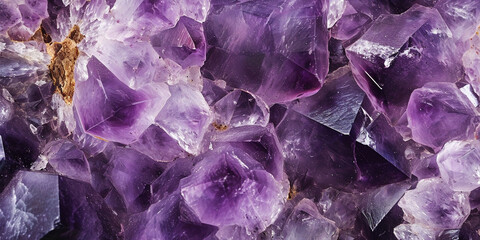 Close up purple shining amethyst quartz crystal texture abstract background. Amethyst purple...