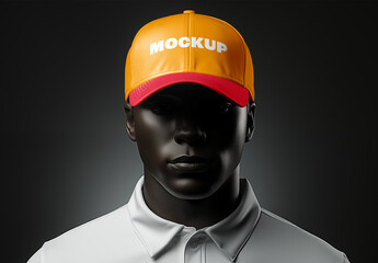 Snapback Hat Cap Mockup Generated with AI - obrazy, fototapety, plakaty