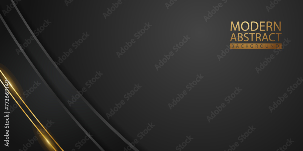 Poster abstract background with glitter and golden lines glowing dots golden combinations.