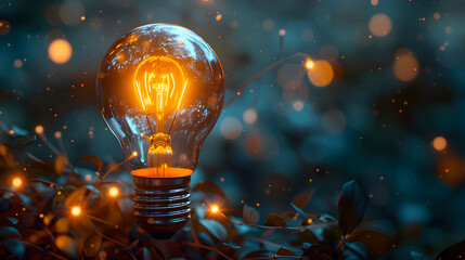 World Intellectual Property Day greeting with a light bulb symbolizing innovation and creativity - obrazy, fototapety, plakaty