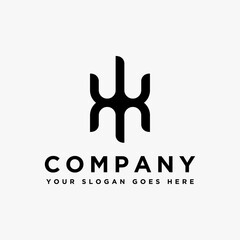 Letter wm logo, letter mw logo icon vector template on white background