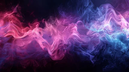 Fototapeten A surreal mixture of neon vapor waves and vibrant smokes © Justlight