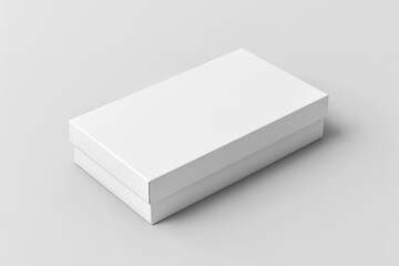 Angle top box blank rectangle horizontal white angle far side. Generative Ai