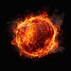 Fototapeta premium fiery explosion on black