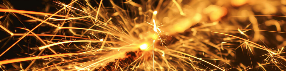 sparks glitter background with bokeh lights
