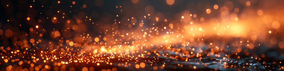 sparks glitter background with bokeh lights