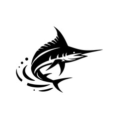 Marlin fishing logo vector illustration. Marlin vector logo