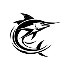 Marlin fishing logo vector illustration. Marlin vector logo