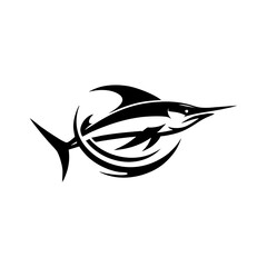 Marlin fishing logo vector illustration. Marlin vector logo