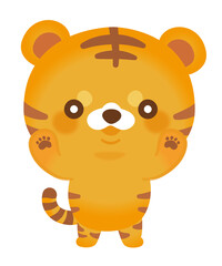 かわいい虎のキャラクターイラスト