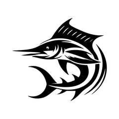 Marlin fishing logo vector illustration. Marlin vector logo