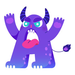 Alphabet A in the monster style