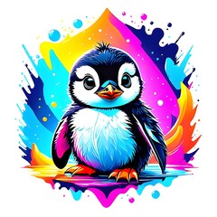 Obraz premium penguin with hat