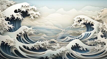 A traditional Japanese wave pattern