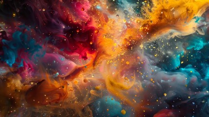 The screen is filled with a flurry of brilliant colors as different chemical compounds react and ignite in a beautiful display.