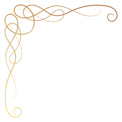 The jelly lines Vintage gold color for small lines on a white background.