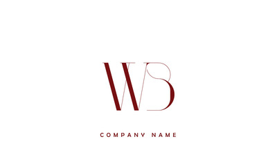 WB, BW, W, B Abstract Letters Logo Monogram