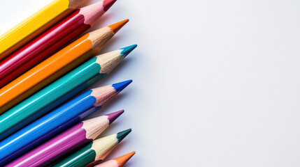 Obraz premium color pencils on white background