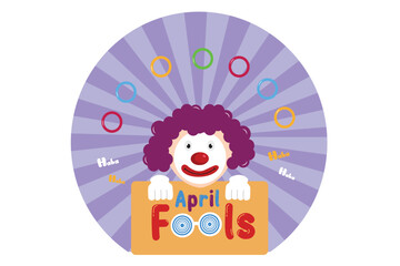 April Fools Flat Design Illustration