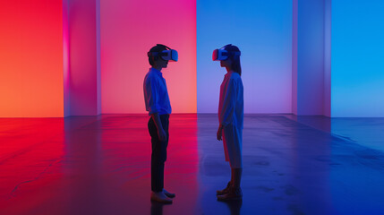 VR headset meeting